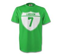Celtic Men's Henrik Larsson Crest Tee in Green | Size: Large Celtic Green L