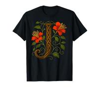 Celtic Monogram 'J' Knotwork Honeysuckle s Initial Letter-J T-Shirt