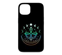 Celtic Moon Knot Symbol Pagan Elements with Moonphases Case for iPhone 13