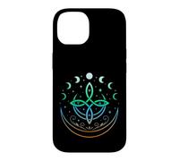 Celtic Moon Knot Symbol Pagan Elements with Moonphases Case for iPhone 14
