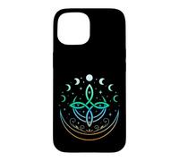Celtic Moon Knot Symbol Pagan Elements with Moonphases Case for iPhone 15