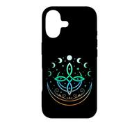 Celtic Moon Knot Symbol Pagan Elements with Moonphases Case for iPhone 17