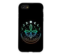 Celtic Moon Knot Symbol Pagan Elements with Moonphases Case for iPhone SE (2020) / 7/8