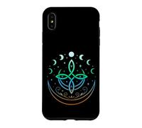 Celtic Moon Knot Symbol Pagan Elements with Moonphases Case for iPhone XS Max