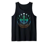 Celtic Moon Knot Symbol Pagan Elements with Moonphases Tank Top