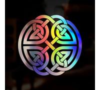 Celtic Mystical Knot Holographic Sticker Oil Slick Vinyl Decal Chrome