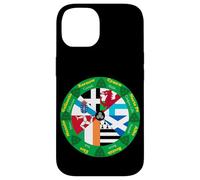Celtic Nations Flags Wheel, Cultural Heritage Circle Design Case for iPhone 14