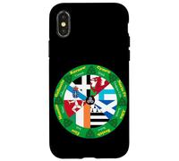 Celtic Nations Flags Wheel, Cultural Heritage Circle Design Case for iPhone X/XS