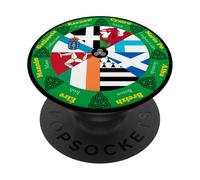 Celtic Nations Flags Wheel, Cultural Heritage Circle Design PopSockets Adhesive PopGrip