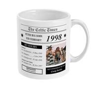 Celtic Personalised Mug, Personalise for Any Year, Coffee Cup for a Scottish Football Fan.