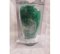 Celtic pint glass, bar scarf, 4x beer mats official merchandise, great gift for any occasion