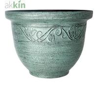 Celtic Planter 23Cm Green Decorative Pot