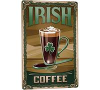 Celtic Pub Tin Sign Vintage Metal Wall Art for Coffee Bar, Irish & St. Patrick's Day Decor 8x12inch