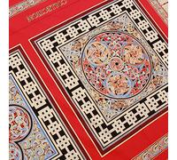 Celtic Quilting Cotton Panels Gold Foil 60cm x 112cm Decoration Cushions Crafts (Red)