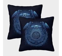 Celtic Raven Design-mythical Art Style Pillow Covers 2 Pack Cozy Pillowcase Available All Seasons Cushion Cover with Zipper Decor Couch Living Room 50x50cm