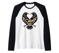 Celtic Raven F-CAW-F Viking & Pagan Knotwork Norse Mythology Raglan Baseball Tee