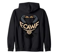 Celtic Raven F-CAW-F Viking & Pagan Knotwork Norse Mythology Zip Hoodie