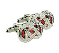 Celtic Red Design Cufflinks Presented in a Box