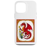 Celtic Red Dragon Holding a Daffodil Case for iPhone 13 Pro Max