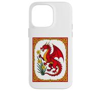 Celtic Red Dragon Holding a Daffodil Case for iPhone 14 Pro Max