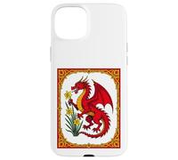 Celtic Red Dragon Holding a Daffodil Case for iPhone 15 Plus