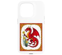 Celtic Red Dragon Holding a Daffodil Case for iPhone 15 Pro