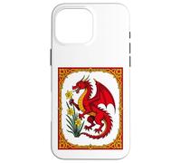 Celtic Red Dragon Holding a Daffodil Case for iPhone 16 Pro Max