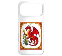 Celtic Red Dragon Holding a Daffodil Case for iPhone 17 Pro Max
