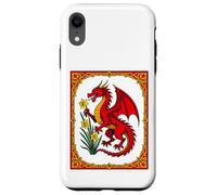 Celtic Red Dragon Holding a Daffodil Case for iPhone XR