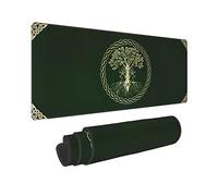 Celtic Ritual Norse Nordic Viking Vikings Goddess Wiccan Wicca Yule Gaming Keyboard Mouse Pad Mousepad Accessories Huge Extended XL Stitched Edge Rubber Sole for Home Office(31.5"X 11.8")