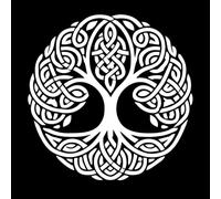 Celtic Roots Tree of Life Clipart Design Wall Decals 67.2x67.5cm Wall beautification White