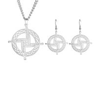 Celtic Saint Brigid Cross Earrings Stainless Steel Traditional Celtic St. Brigid Cross Pendant Earring Irish Talisman Jewelry, Stainless Steel, één maat, Stainless Steel, No Gemstone