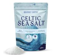 Celtic Salt Organic - 500g Pure Unrefined Celtic Sea Salt Hand-Harvested in France - 82 Minerals Crystal in Ziplock Foil Packaging - Non-GMO, No Additives - Authentic Celtic Salt