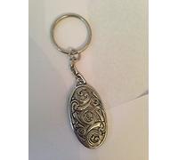 Celtic Shield PP-G36 made of fine English Pewter on a split ring keyring