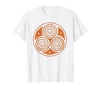 Celtic Spiral Triskele Triple Spiral Value Graphic T-Shirt, Men, White, M