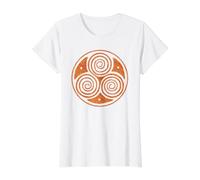 Celtic Spiral Triskele Triple Spiral Value Graphic T-Shirt, Women, White, XS