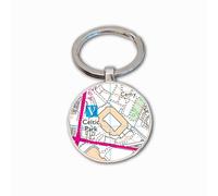 Celtic Stadium Key Ring, Celtic Park Stadium Key Chain, Football Map Key Fob, Glasgow Geltic Ground Keyring, Celtic Soccer Ground Map Key Ring, Celtic Football Club Gift
