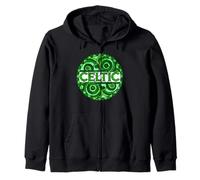 Celtic Stained Glass Design Zip Hoodie
