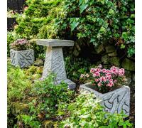 Celtic style Birdbath and Planters - Set