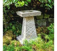 Celtic style Birdbath with Square Top