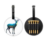 Celtic Style Deer Black Golf tee Storage Bag - Easy to Carry Around and More efficient in Playing Golf