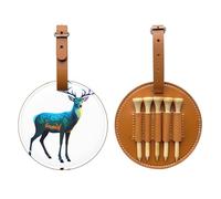 Celtic Style Deer Brown Golf tee Storage Bag - Easy to Carry Around and More efficient in Playing Golf