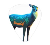 Celtic Style Deer Printed pick set - 12 pieces, thin, medium and thick guitar picks, suitable for guitar, bass, electric guitar and ukulele