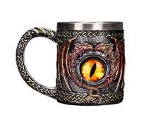 Celtic Tankard Mug - Dragon Eye Stein, Vikings Coffee Goblet | Widely Uses Medieval Beer Cup for Men, Gothic Drinkware Ornament, Fantasy Party Mug for Table Decor, Novelty Display Collectible Item