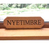 Celtic Timber Personalised Oak Door House Number Plaque - Custom Sign with Laser-Engraved Text & Designs - Weather-Resistant Wooden Address Signs with Roman Ogee Edge - European Oak - 200mmx300mm