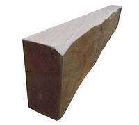 Celtic Timber Solid French Oak Air-Dried Beam Floating Shelf - Fireplace Mantle with Planed & Sanded Finish - Rustic Home Decor - Wood Mantle with Heavily Worked Appearance - 8''x4''x6 Ft Length