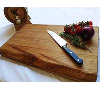 Celtic Timber Solid Oak Wood Cutting Board - Kitchen Chopping Block with Board Butter - Kiln-Dried, Hand-Sanded Cutting Boards for Kitchen - 300 x 58 x 600 (One Live Edge, No Personalised Engraving)