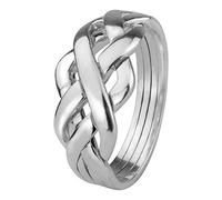 Celtic Traditional Design Eternity Interlace 925 Sterling Silver Precious Metal Puzzle Ring