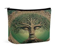 Celtic Tree Face Artwork Makeup Bag, Travel Toiletry Organizer, Cosmetic Pouch for Women, Birthday Presents for Mom Girls Women Sisters