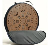 "Celtic Tree" Ocean Disk by Nazar Drums, Wooden Sound Healing Instrument, Natural Wood Colour, Water Sound Effect, Meditative Relaxation Tool, (with a bag, 19.5 inch)